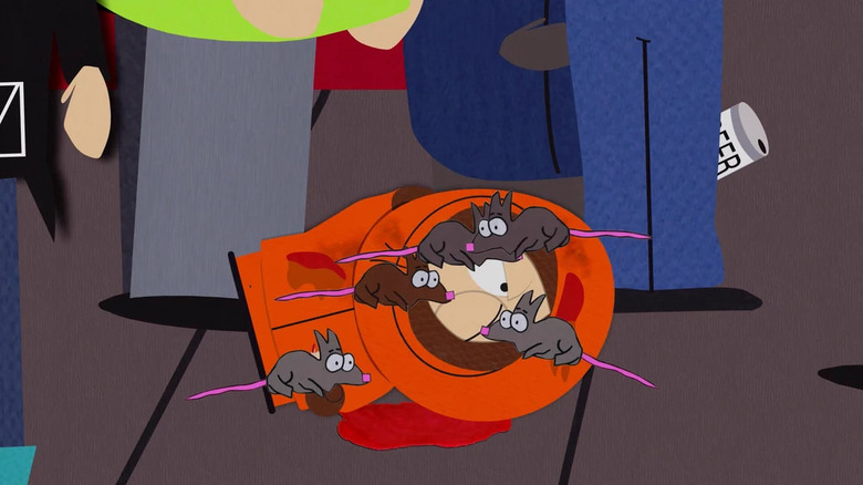 Kenny being eaten by rats on South Park